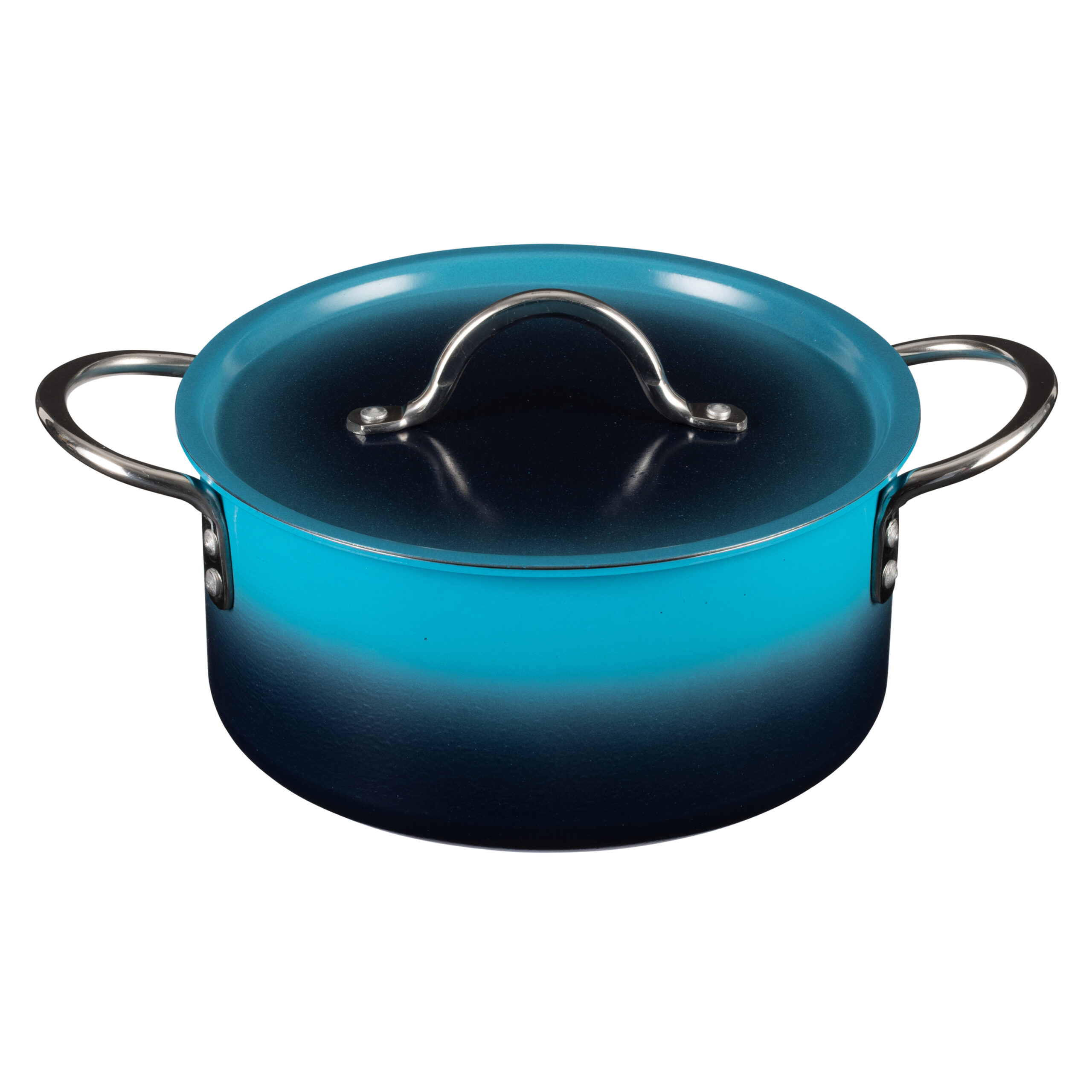 blue ombre french pot with lid