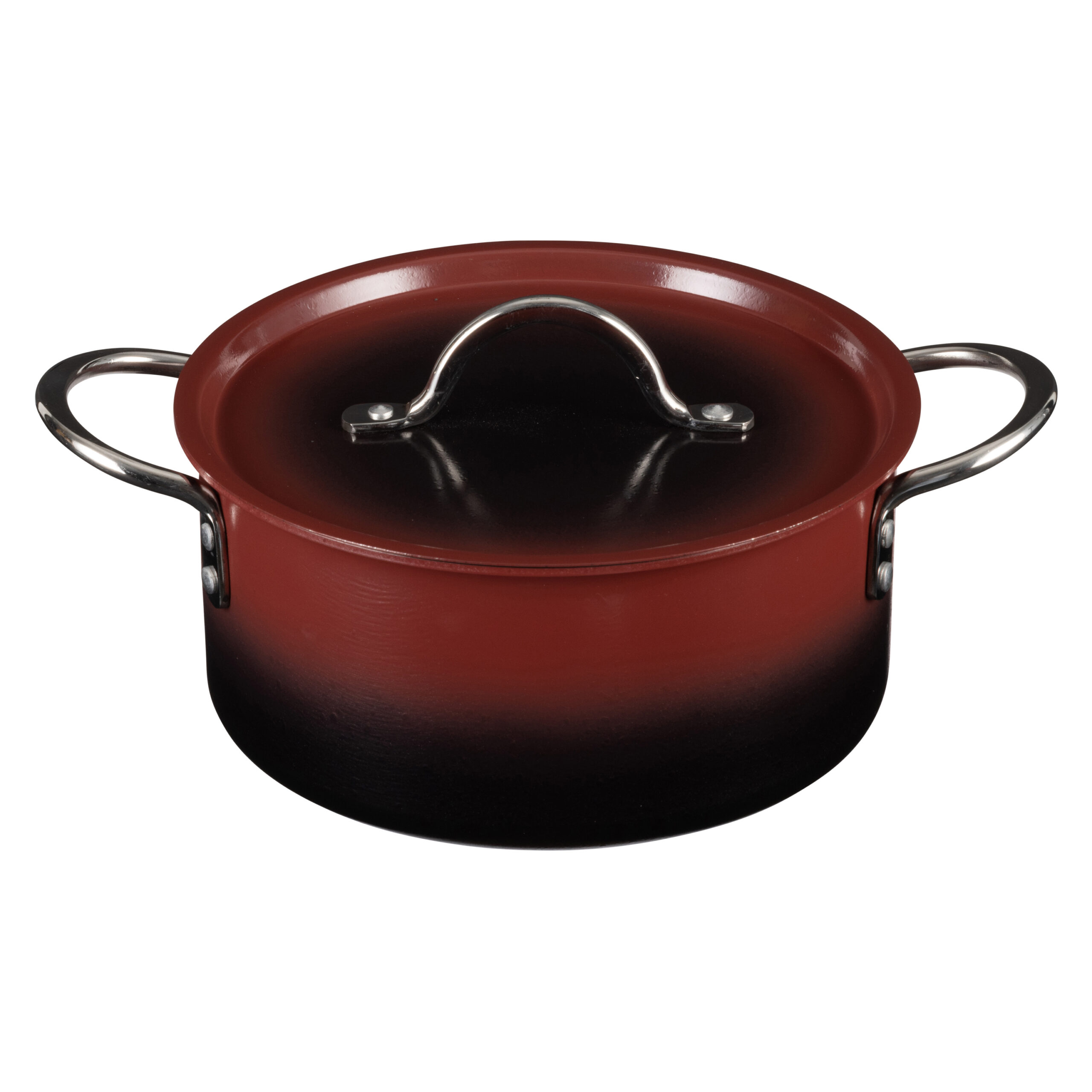 crimson ombre french pot with lid